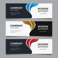 Set of landscape banner background design concept Web background business layout template vector