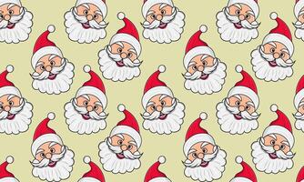 Festive Santa Pattern with a Cheerful and Festive Expression vector