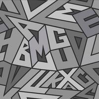 Abstract Monochromatic Geometric Alphabet Maze vector