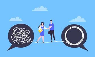 Understanding problem solution simplify challenge business concept with people vector