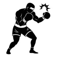 boxing poses illustration, comprehensive and precise combat stance designs vector