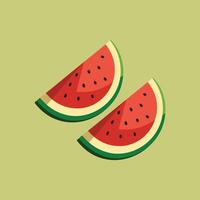 Fresh Watermelon Slices on Background vector