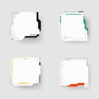Futuristic interface ui elements. Futuristic HUD elements. Hud interface set. illustration. vector
