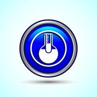 Lab Flask Icon Design Illustration, Blue Color Round Button Design, Chemical flask Icon For Apps and Websites vector