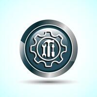 Service Icon Design Illustration, Maintenance Tools Icon For Apps and Websites, Gray Color Round Button Design vector