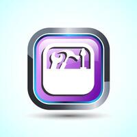 Service Icon Design Illustration, Maintenance Tools Icon For Apps and Websites, Pink Color Square Button Design vector
