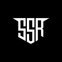 SSR letter logo design with white background in illustrator, logo modern alphabet font overlap style, calligraphy designs for logo, Poster, Invitation, etc. vector