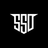 SSO letter logo design with white background in illustrator, logo modern alphabet font overlap style, calligraphy designs for logo, Poster, Invitation, etc. vector