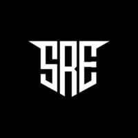 SRE letter logo design with white background in illustrator, logo modern alphabet font overlap style, calligraphy designs for logo, Poster, Invitation, etc. vector