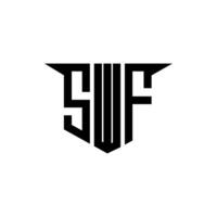 SWF letter logo design with white background in illustrator, logo modern alphabet font overlap style, calligraphy designs for logo, Poster, Invitation, etc. vector