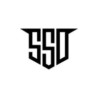 SSO letter logo design with white background in illustrator, logo modern alphabet font overlap style, calligraphy designs for logo, Poster, Invitation, etc. vector