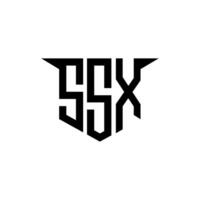 SSX letter logo design with white background in illustrator, logo modern alphabet font overlap style, calligraphy designs for logo, Poster, Invitation, etc. vector