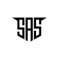SAS letter logo design with white background in illustrator, logo modern alphabet font overlap style, calligraphy designs for logo, Poster, Invitation, etc. vector