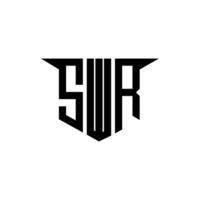 SWR letter logo design with white background in illustrator, logo modern alphabet font overlap style, calligraphy designs for logo, Poster, Invitation, etc. vector