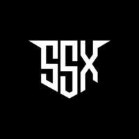 SSX letter logo design with white background in illustrator, logo modern alphabet font overlap style, calligraphy designs for logo, Poster, Invitation, etc. vector