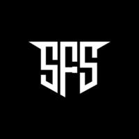 SFS letter logo design with white background in illustrator, logo modern alphabet font overlap style, calligraphy designs for logo, Poster, Invitation, etc. vector