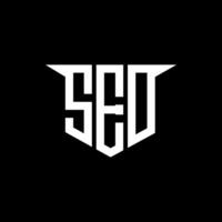 SED letter logo design with white background in illustrator, logo modern alphabet font overlap style, calligraphy designs for logo, Poster, Invitation, etc. vector