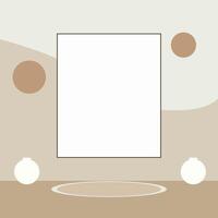 Simple Object With Blank Canvas in the Middle vector