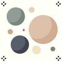 AAbstract Circle Object Illustration With Simple Colors vector