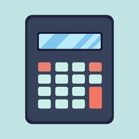 A Calculator With Simple Cartoon Design Style vector