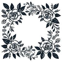 Hand drawn Botanical Frame Design vector