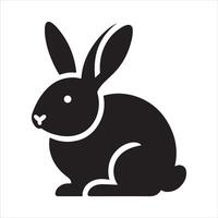 Flemish giant silhouette graphic of a rabbit vector