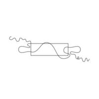 one line art knead illustration. line art, one continuous line, simple, hand drawn and sketch style. for icons, symbols, signs or logos vector