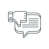 flat icon line Dissatisfied EPS file vector