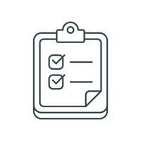 flat icon line Checklist EPS file vector