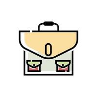 flat icon color line Briefcase EPS file vector