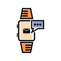 flat icon color line Smartwatch EPS file vector