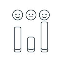 flat icon line Vertical Bar Graph EPS file vector