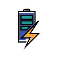 flat icon color line Battery EPS file vector