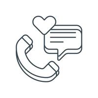 Flat Icon Line Phone Survey EPS File vector