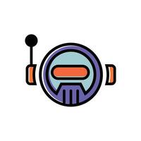 flat icon color line Robot EPS file vector