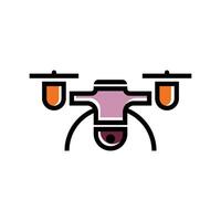 flat icon color line Drone EPS file vector