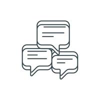 flat icon line Comment EPS file vector