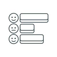 flat icon line Horizontal Bar Graph EPS file vector