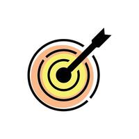 flat icon color line Target EPS file vector