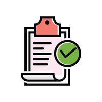flat icon color line Clipboard EPS file vector