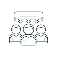 flat icon line Group Feedback EPS file vector