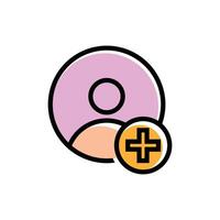 flat icon color line User Profile EPS file vector