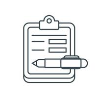 flat icon line Fill Up Form EPS file vector