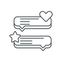 flat icon line Testimonials EPS file vector