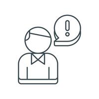 flat icon line Error Report EPS file vector