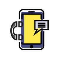 flat icon color line Smartphone EPS file vector