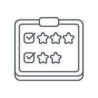 flat icon line Star Rating EPS file vector