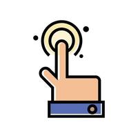 flat icon color line Hand Gesture EPS file vector