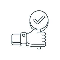 flat icon line YES EPS file vector