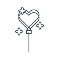 flat icon line Balloons Hearth EPS file vector